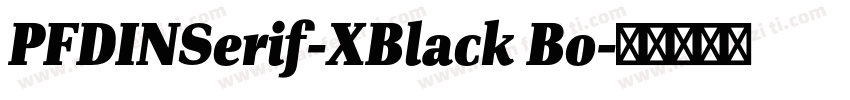 PFDINSerif-XBlack Bo字体转换